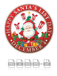 Happy Santa's List Day Banner Vector