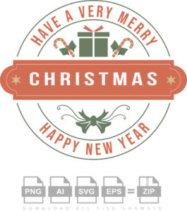 Have A Very Merry Happy New Year Vector