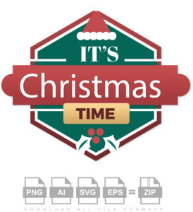 It's Christmas Time Vector