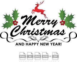Merry Christmas AND Happy New Year Design