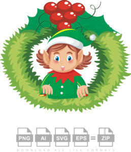 Merry Christmas Element Vector