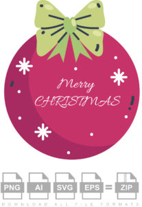 Merry Christmas Gift Bag Vector