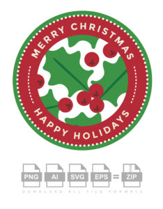 Merry Christmas Holiday Vector