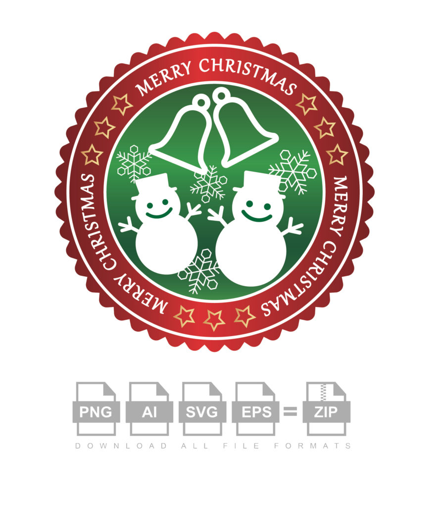 Merry Christmas Logo Vector - Design Shop by AquaDigitizing