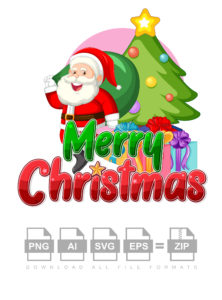 Merry Christmas Sign Cartoon Vector