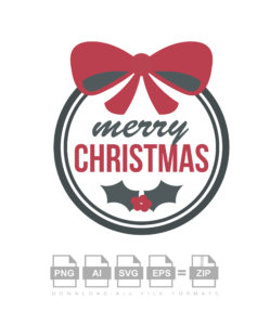 New Merry Christmas Badge Vector