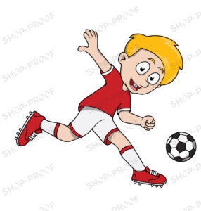 Red Shirt Soccer little Boy
