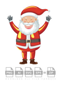 Santa Man Christmas Vector