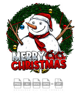 Santa Snow Man Vector