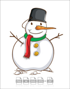 Santa Snowman Vector