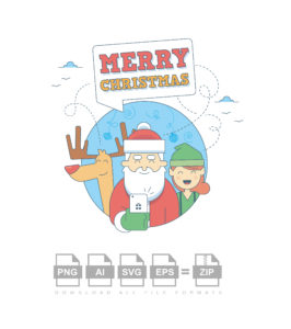 Stylish Merry Christmas Design