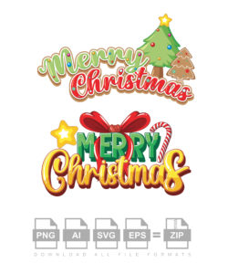 Vector Cute Christmas Character Icon