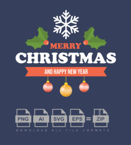 Vector Flat Christmas Badge Collection