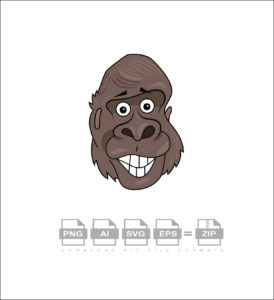Funny Gorilla Vector