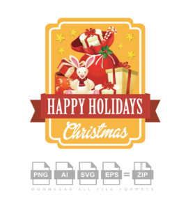 Happy Holidays Christmas Vector