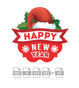 Happy New Year Stylish Vector