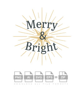 Merry And Bright Christmas Vector