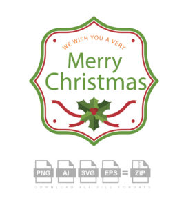 Merry Christmas Art Design Vector