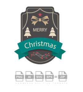Merry Christmas Logo Vector Design