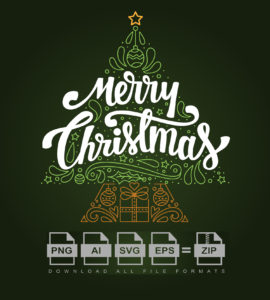 Merry Christmas Social Design Vector