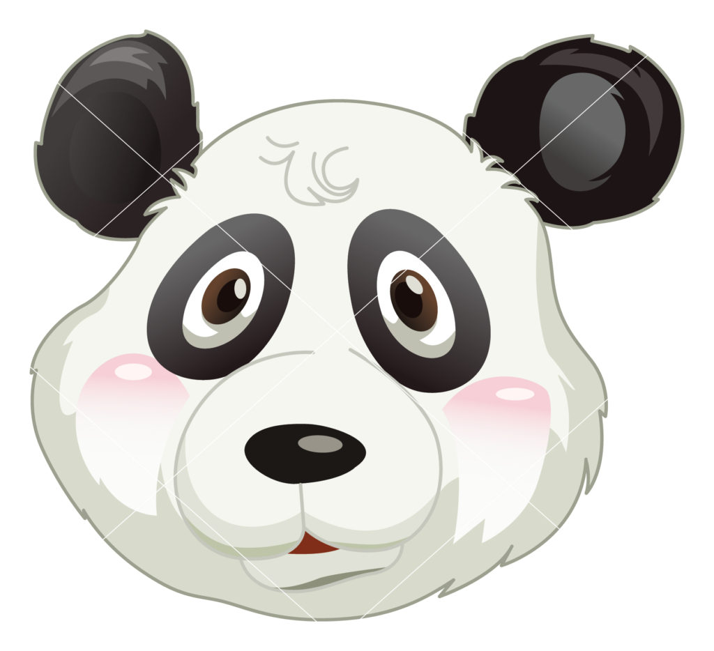 Premium Head Cartoon Panda Vector - Design Shop by AquaDigitizing