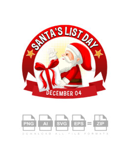 Santa List Day Vector
