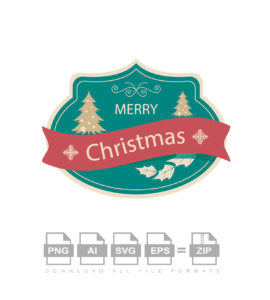 Stylish Merry Christmas Vector