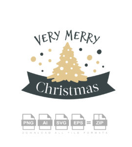 Very Merry Christmas Vector