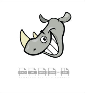 Wild Rhinoceros Vector