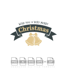 Wish You A Very Merry Christmas Vector