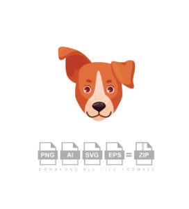 Angry Dog Face Vector