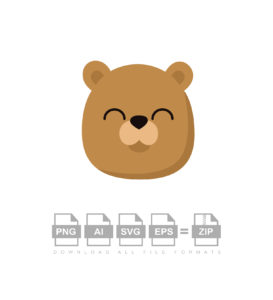 Bear Face Vector