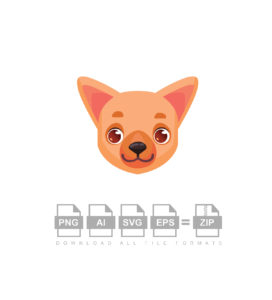Cute Corgi Face Vector