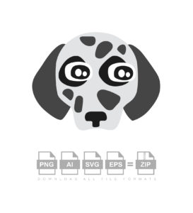 Cute Dalmatian Dog Vector