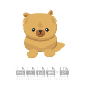Cute Pomeranian Dog Vector