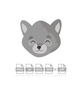 Cute Sweet Kawaii Big Eye Baby Wild Animal Cartoon Vector