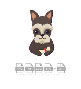 Dog Emoticon Winking Puppy Vector