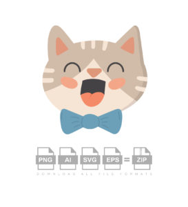 Funny Cat Emoji Vector