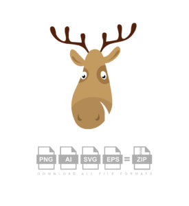 Funny Moose Vector