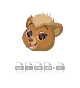 Little Funny Bear Vector