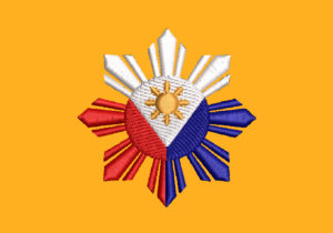 PHILIPPINE FLAG EMBROIDERY DESIGN  PHILIPPINE COUNTRY FLAG EMBROIDERY DESIGN  PHILPPINE SIGN LOGO EMBROIDERY DESIGN  MACHINE EMBROIDERY FILE