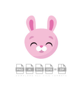 Pink Rabbit Girl Vector