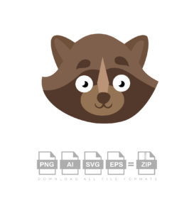Raccon Face Vector