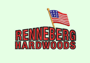 RENNEBERG FLAG EMBROIDERY DESIGN  RENNEBERG HARDWOOD FLAG EMBROIDERY DESIGN  HARDWOOD USA FLAG EMBROIDERY DESIGN  MACHINE EMBROIDERY FILE