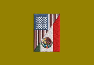 US MX FLAG EMBROIDERY DESIGN  USA MEXICO COUNTRY FLAG EMBROIDERY DESIGN  2 COUNTRY FLAG EMBROIDERY DESIGN  MACHINE EMBROIDERY FILE