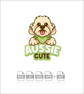 Aussie Cute Dog Vector