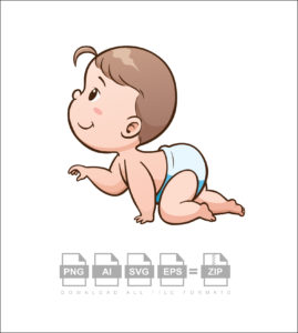 Baby Cartoon Vector