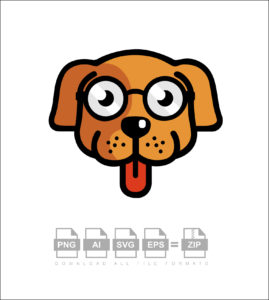 Dog Face Vector