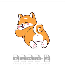 Dog Happy Sleeping Vector