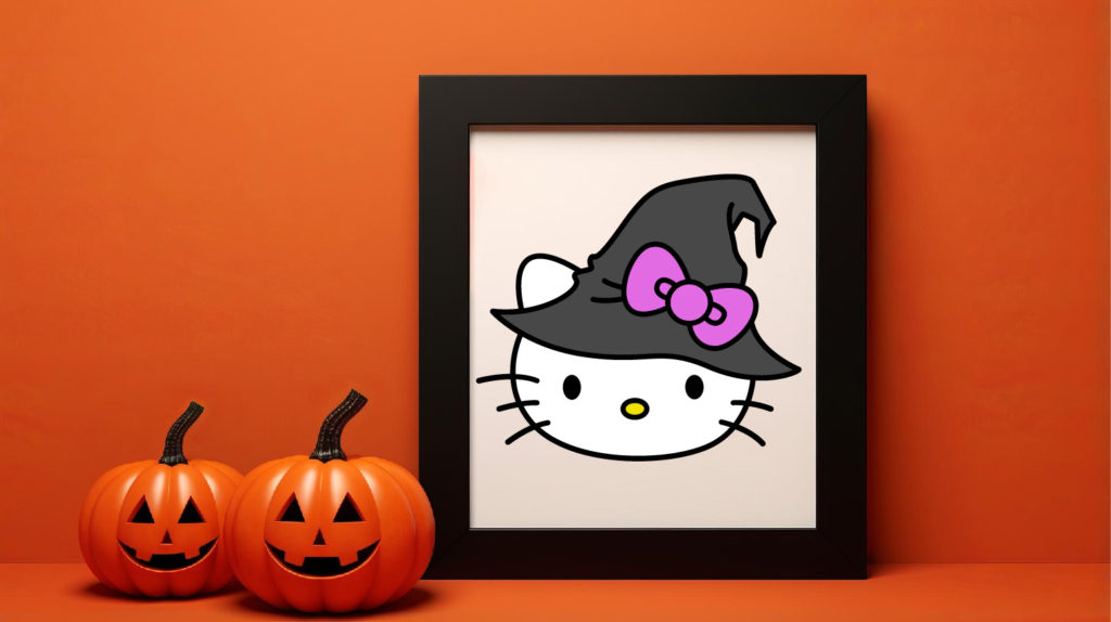 Hello Kitty Witch Halloween Vector Design Shop by AquaDigitizing